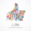 Gears like symbol for social media.