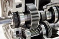 Gears of in-line helical gearbox Royalty Free Stock Photo