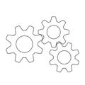 Gears machine inside image vector Royalty Free Stock Photo