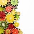 Gears made of fruit slices Royalty Free Stock Photo