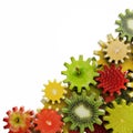 Gears made of fruit slices Royalty Free Stock Photo