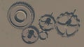 Gears mechanical background