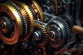 gears meshing in a car transmission Royalty Free Stock Photo