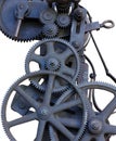 Gears old machine part objects isolated Royalty Free Stock Photo