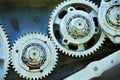 Gears from old mechine Royalty Free Stock Photo