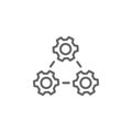 Gears  outline icon. Elements of Business illustration line icon. Signs and symbols can be used for web, logo, mobile app, UI, UX Royalty Free Stock Photo