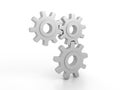 Gears over white background Royalty Free Stock Photo