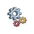 gears pinion machine isolated icon Royalty Free Stock Photo