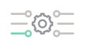 Gears and Processing Icon, Technology Automation Efficiency, vector design Generative AI Royalty Free Stock Photo