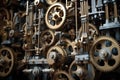 gears and pulleys in a mechanical system