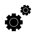 Gears silhouette style icon vector design