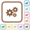 Gears simple icons Royalty Free Stock Photo