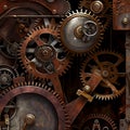 Gears in the style of steam punk Royalty Free Stock Photo