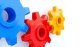 Gears Symbol red blue yellow Royalty Free Stock Photo