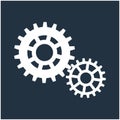 Vector background. Gears, trundles and cogwheels, machine mechanism.