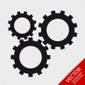 Gears - Vector Icons - Isolated On Transparent Background