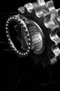 Gears and velvet Royalty Free Stock Photo