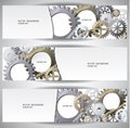 Gears web bannes. Royalty Free Stock Photo