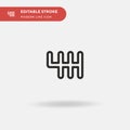 Gearshift Simple vector icon. Illustration symbol design template for web mobile UI element. Perfect color modern pictogram on Royalty Free Stock Photo