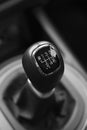 Gearstick of a car, six speed Royalty Free Stock Photo