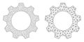 Gearwheel Icon - Vector Triangular Mesh