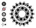 Gearwheel Icon - Virus Mosaic And Similar Icons