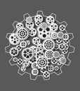 Gearwheel mechanism background. Vector illustration Royalty Free Stock Photo