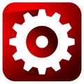 Gearwheel, rack wheel, gear icon, sign. Service, development, ma