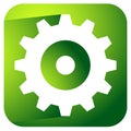 Gearwheel, rack wheel, gear icon, sign. Service, development, ma