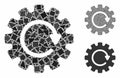Gearwheel rotation Composition Icon of Abrupt Items