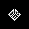 GEB letter logo design on black background. GEB creative initials letter logo concept. GEB letter design