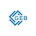 GEB letter logo design on white background. GEB creative circle letter logo concept