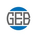 GEB letter logo design on white background. GEB creative initials circle logo concept. GEB letter design