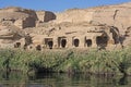 Gebel el Silsila mountain in Egypt on Nile Royalty Free Stock Photo