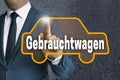 Gebrauchtwagen in german Used car auto touchscreen is operated