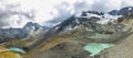 Gebroulaz Glacier, lagoons and Lac Blanc in Vanoise national park, France Royalty Free Stock Photo