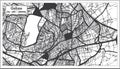 Gebze Turkey City Map in Black and White Color in Retro Style. Outline Map Royalty Free Stock Photo