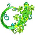 Gecko Lizard Ornamental Tattoo Style