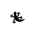 Gecko Tattoo, Lizard Reptile, Salamander. Flat Vector Icon illustration. Simple black symbol on white background. Gecko Tattoo,