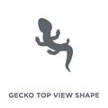 Gecko top view shape icon from Brazilian icons collection. Royalty Free Stock Photo