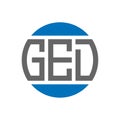 GED letter logo design on white background. GED creative initials circle logo concept. GED letter design Royalty Free Stock Photo