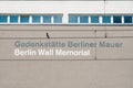 Gedenkstaette Berliner Mauer the Berlin Wall Memorial in Berlin, Germany