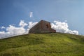 Gediminas Castle Tower on a hill covered in greenery under sunlight in Vilnius in Lithuania Royalty Free Stock Photo