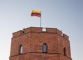 Gediminas Tower on the hill in the old town center in Vilnius, Lithuania Royalty Free Stock Photo