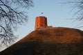 Gediminas Tower on the hill in the old town center in Vilnius, Lithuania Royalty Free Stock Photo