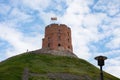 Gediminas Tower on the hill in the old town center in Vilnius, Lithuania Royalty Free Stock Photo