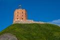 Gediminas Tower on the hill in the old town center in Vilnius, Lithuania Royalty Free Stock Photo