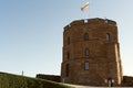 Gediminas Tower over the Hill. Vilnius, Lithuania. Royalty Free Stock Photo