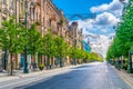 Gedimino prospektas (Gediminas Avenue) is the main street in Vilnius, Lithuania...IMAGE Royalty Free Stock Photo