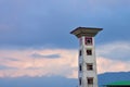 Gedu concrete Tower, a typical bhutanese style tower in the small town Gedu, Bhutan